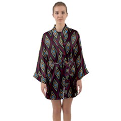 Colorful Diamonds Variation 1 Long Sleeve Kimono Robe by bloomingvinedesign