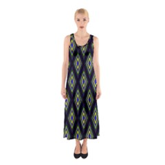 Colorful Diamonds Variation 2 Sleeveless Maxi Dress by bloomingvinedesign