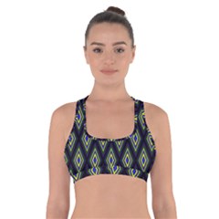 Colorful Diamonds Variation 2 Cross Back Sports Bra by bloomingvinedesign