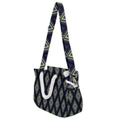 Colorful Diamonds Variation 2 Rope Handles Shoulder Strap Bag