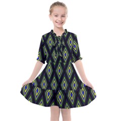 Colorful Diamonds Variation 2 Kids  All Frills Chiffon Dress