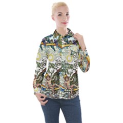 Initially Yours - The Illustrated Alphabet  c  - By Larenard Studios Women s Long Sleeve Pocket Shirt