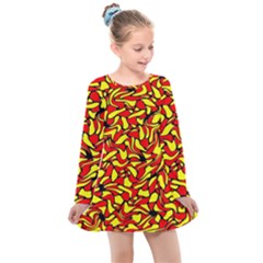 Rby 25 Kids  Long Sleeve Dress by ArtworkByPatrick