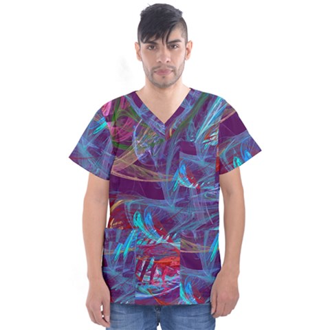 Neonchaos Men s V-neck Scrub Top by designsbyamerianna