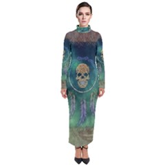 Dreamcatcher With Skull Turtleneck Maxi Dress by FantasyWorld7