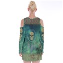 Dreamcatcher With Skull Velvet Long Sleeve Shoulder Cutout Dress View2