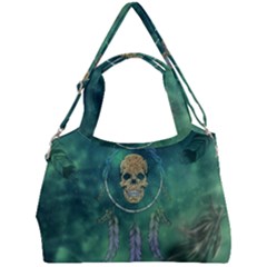 Dreamcatcher With Skull Double Compartment Shoulder Bag by FantasyWorld7