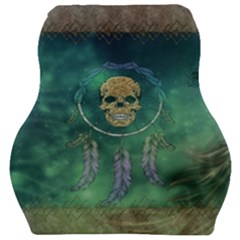 Dreamcatcher With Skull Car Seat Velour Cushion  by FantasyWorld7