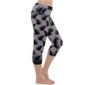 Black Cats On Gray Capri Yoga Leggings View3