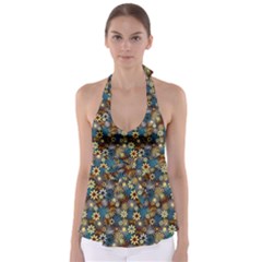 Daisies Variation 1 Babydoll Tankini Top by bloomingvinedesign