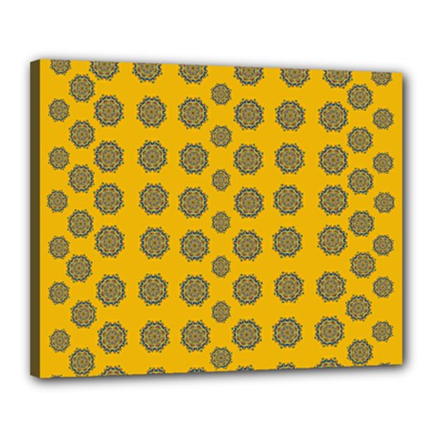 Sensational Stars On Incredible Yellow Canvas 20  X 16  (stretched) by pepitasart