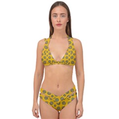 Sensational Stars On Incredible Yellow Double Strap Halter Bikini Set by pepitasart