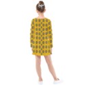 Sensational Stars On Incredible Yellow Kids  Long Sleeve Dress View2