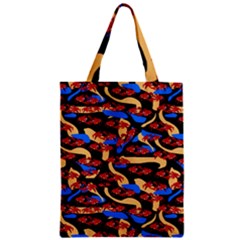 Fighting Crabbies Pattern Zipper Classic Tote Bag by bloomingvinedesign