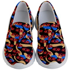 Fighting Crabbies Pattern Kids  Lightweight Slip Ons by bloomingvinedesign