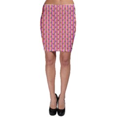 Pink Stripe & Roses Bodycon Skirt by charliecreates