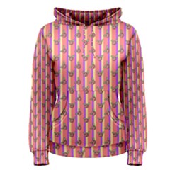 Pink Stripe & Roses Women s Pullover Hoodie by charliecreates