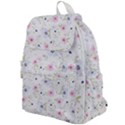 Pink blue flowers pattern                     Top Flap Backpack View1