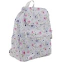 Pink blue flowers pattern                     Top Flap Backpack View2