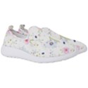 Pink blue flowers pattern                       Men s Slip On Sneakers View3