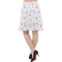 Pink blue flowers pattern                           Fishtail Chiffon Skirt View2