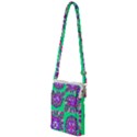 Purple shapes on a green background                         Multi Function Travel Bag View1