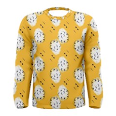 Fluffy Clouds Mustard  Men s Long Sleeve Tee by VeataAtticus