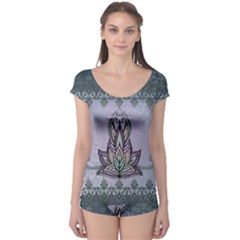 Abstract Decorative Floral Design, Mandala Boyleg Leotard  by FantasyWorld7