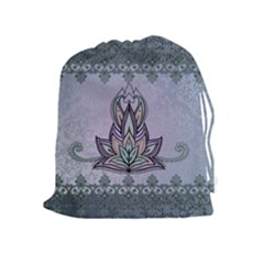 Abstract Decorative Floral Design, Mandala Drawstring Pouch (xl) by FantasyWorld7