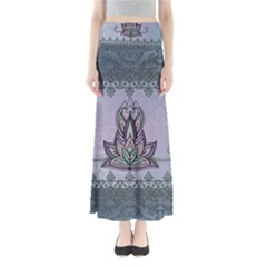 Abstract Decorative Floral Design, Mandala Full Length Maxi Skirt by FantasyWorld7