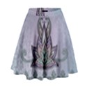 Abstract Decorative Floral Design, Mandala High Waist Skirt View1