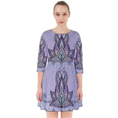 Abstract Decorative Floral Design, Mandala Smock Dress