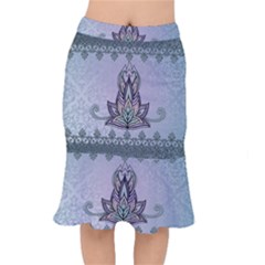 Abstract Decorative Floral Design, Mandala Short Mermaid Skirt by FantasyWorld7