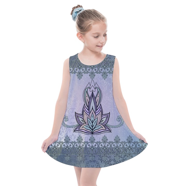 Abstract Decorative Floral Design, Mandala Kids  Summer Dress