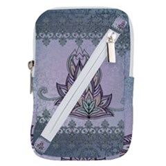 Abstract Decorative Floral Design, Mandala Belt Pouch Bag (large) by FantasyWorld7