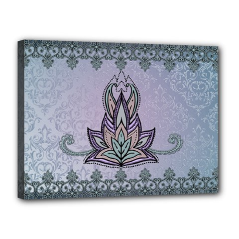 Abstract Decorative Floral Design, Mandala Canvas 16  X 12  (stretched) by FantasyWorld7