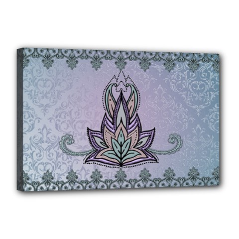 Abstract Decorative Floral Design, Mandala Canvas 18  X 12  (stretched) by FantasyWorld7