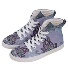 Abstract Decorative Floral Design, Mandala Men s Hi-top Skate Sneakers by FantasyWorld7