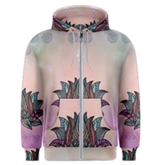 Abstract Decorative Floral Design, Mandala Men s Zipper Hoodie by FantasyWorld7