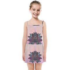 Abstract Decorative Floral Design, Mandala Kids  Summer Sun Dress by FantasyWorld7