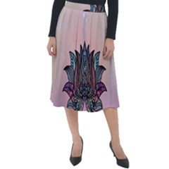 Abstract Decorative Floral Design, Mandala Classic Velour Midi Skirt  by FantasyWorld7