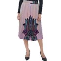 Abstract Decorative Floral Design, Mandala Classic Velour Midi Skirt  View1