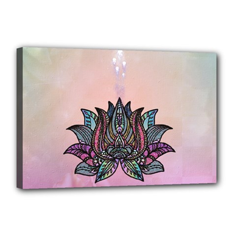 Abstract Decorative Floral Design, Mandala Canvas 18  X 12  (stretched) by FantasyWorld7