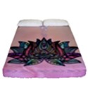 Abstract Decorative Floral Design, Mandala Fitted Sheet (King Size) View1