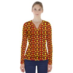 Rby 28 V-neck Long Sleeve Top by ArtworkByPatrick