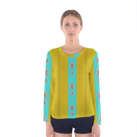 Colors And Flowers Women s Long Sleeve Tee by pepitasart