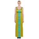 Colors And Flowers Thigh Split Maxi Dress View1