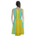 Colors And Flowers Sleeveless Waist Tie Chiffon Dress View2