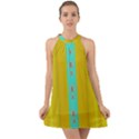 Colors And Flowers Halter Tie Back Chiffon Dress View1