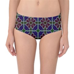 Must Have Flowers Mid-waist Bikini Bottoms by WensdaiAmbrose